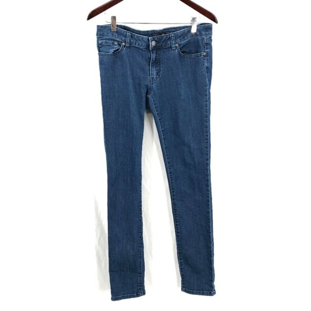 prAna organic cotton blend stretch skinny jeans outdoor denim blue 8
